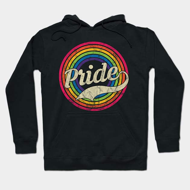 Pride - Retro Rainbow Faded-Style Hoodie by MaydenArt